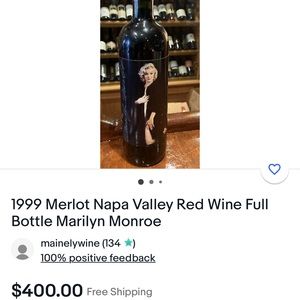 Rare set of Marilyn Merlot 1999 full body wine